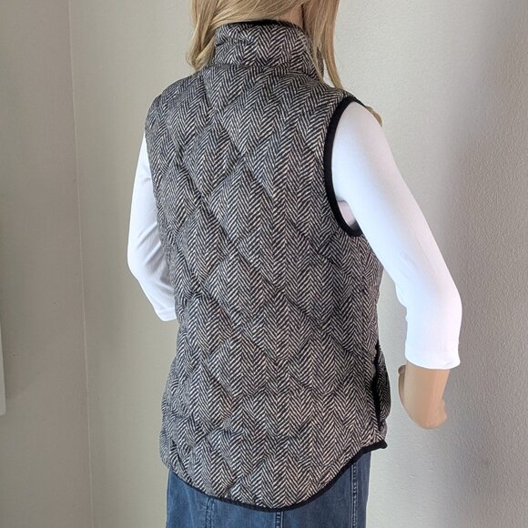 J. Crew Vest Women's XS Gray Excursion Quilted Puffer in Herringbone Full-Zip - Picture 5 of 16